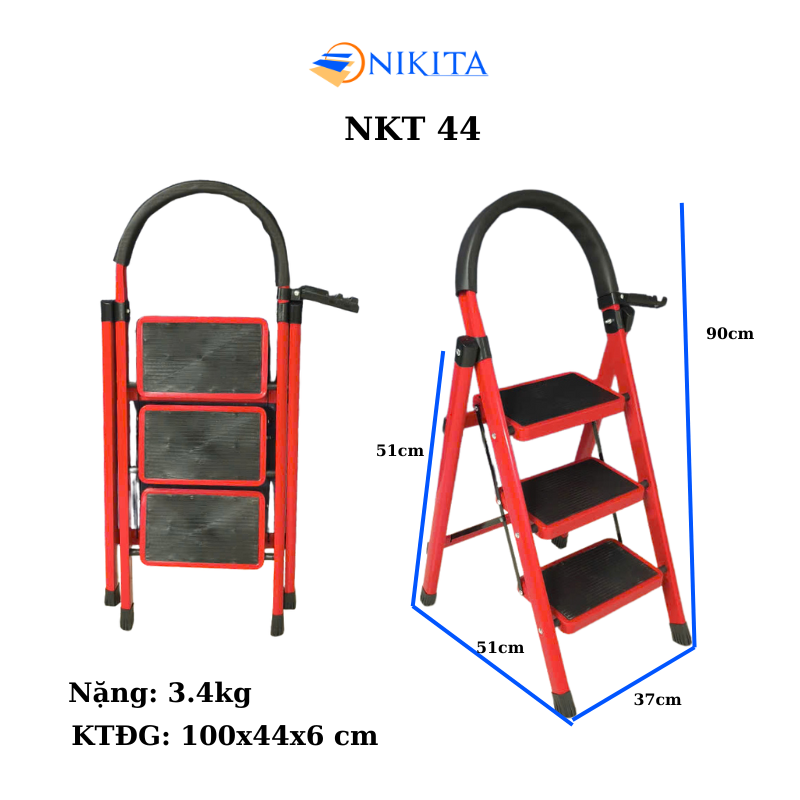 THANG GHẾ KHUNG SẮT GẤP GỌN CHỮ A NIKITA NKT-44