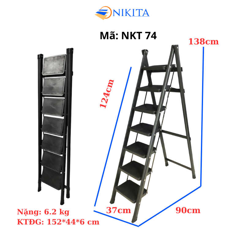 THANG GHẾ KHUNG SẮT GẤP GỌN CHỮ A NIKITA NKT-74
