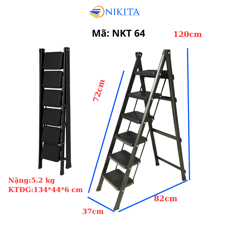 THANG GHẾ KHUNG SẮT GẤP GỌN CHỮ A NIKITA NKT-64